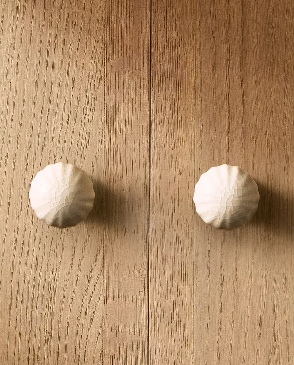 ZARA HOME МЕБЕЛЬНАЯ РУЧКА ИЗ КЕРАМИКИ С ЭФФЕКТОМ КРАКЛЕ (НАБОР ИЗ 2 ШТ.), БЕЛЫЙ