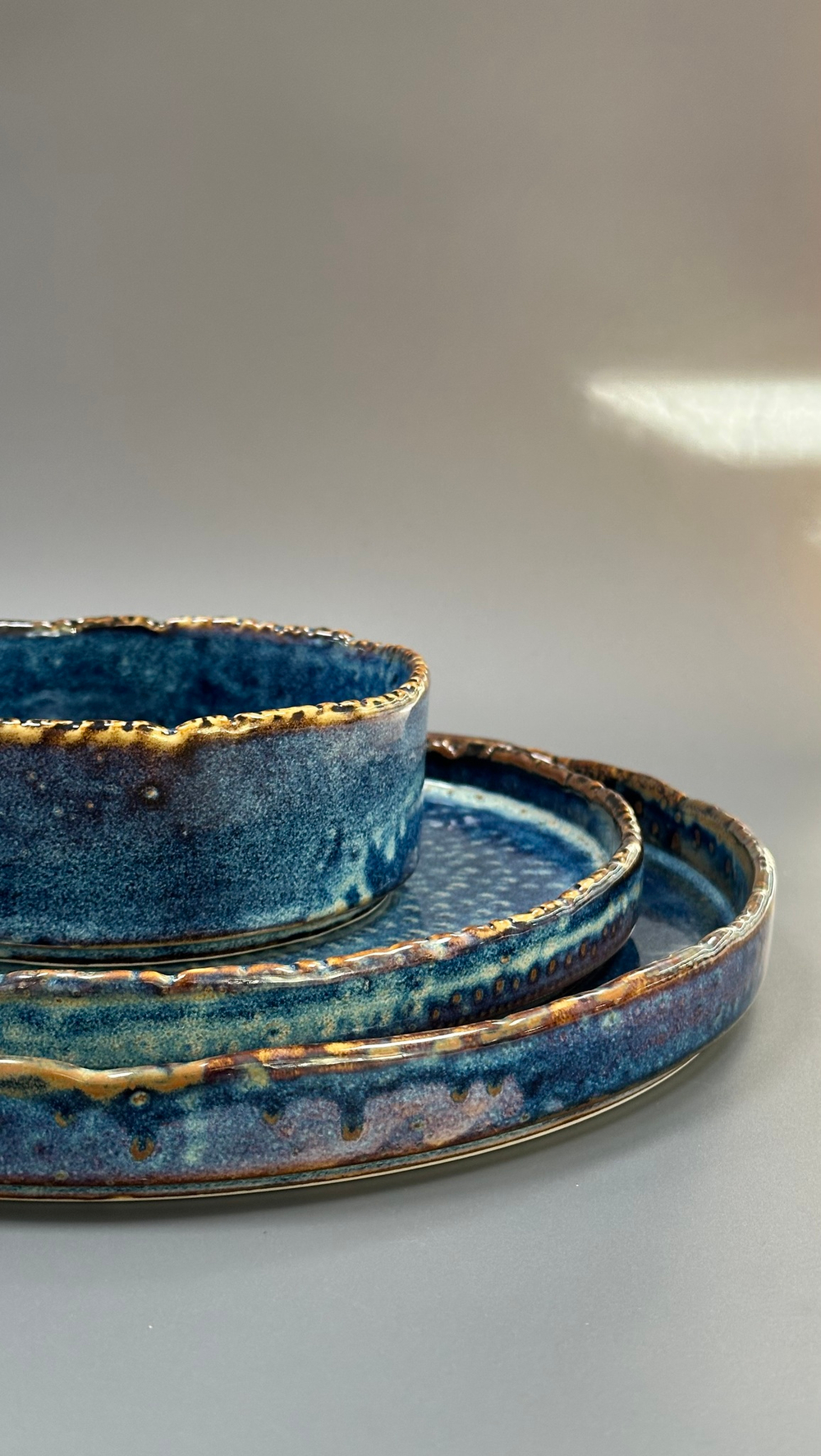 Тарелка с бортом 21*2,4 см,фарфор,серия "Aqua Blue" P.L.