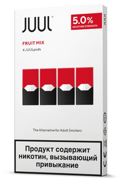 Купить Картридж Juul Labs x4 JUUL 59 мг, 0,7 мл - Fruit Mix