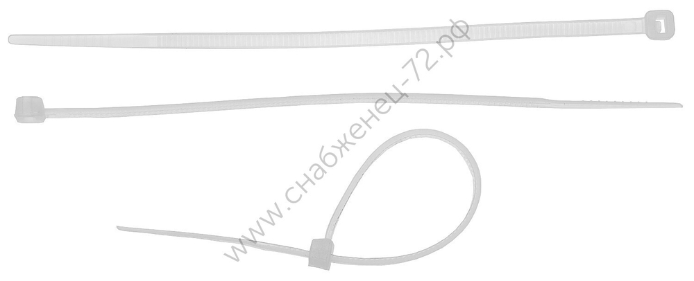ЗУБР КС-Б2 4.8 х 500 мм, нейлон РА66, кабельные стяжки белые, 25 шт, Профессионал (4-309017-48-500)