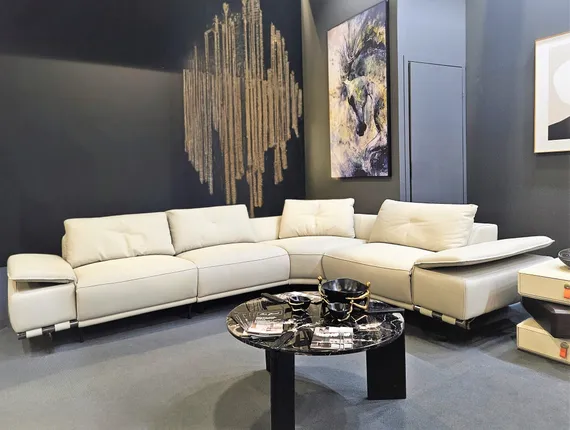 Журнальный столик SC133B, Ø80х42 см, черный мрамор