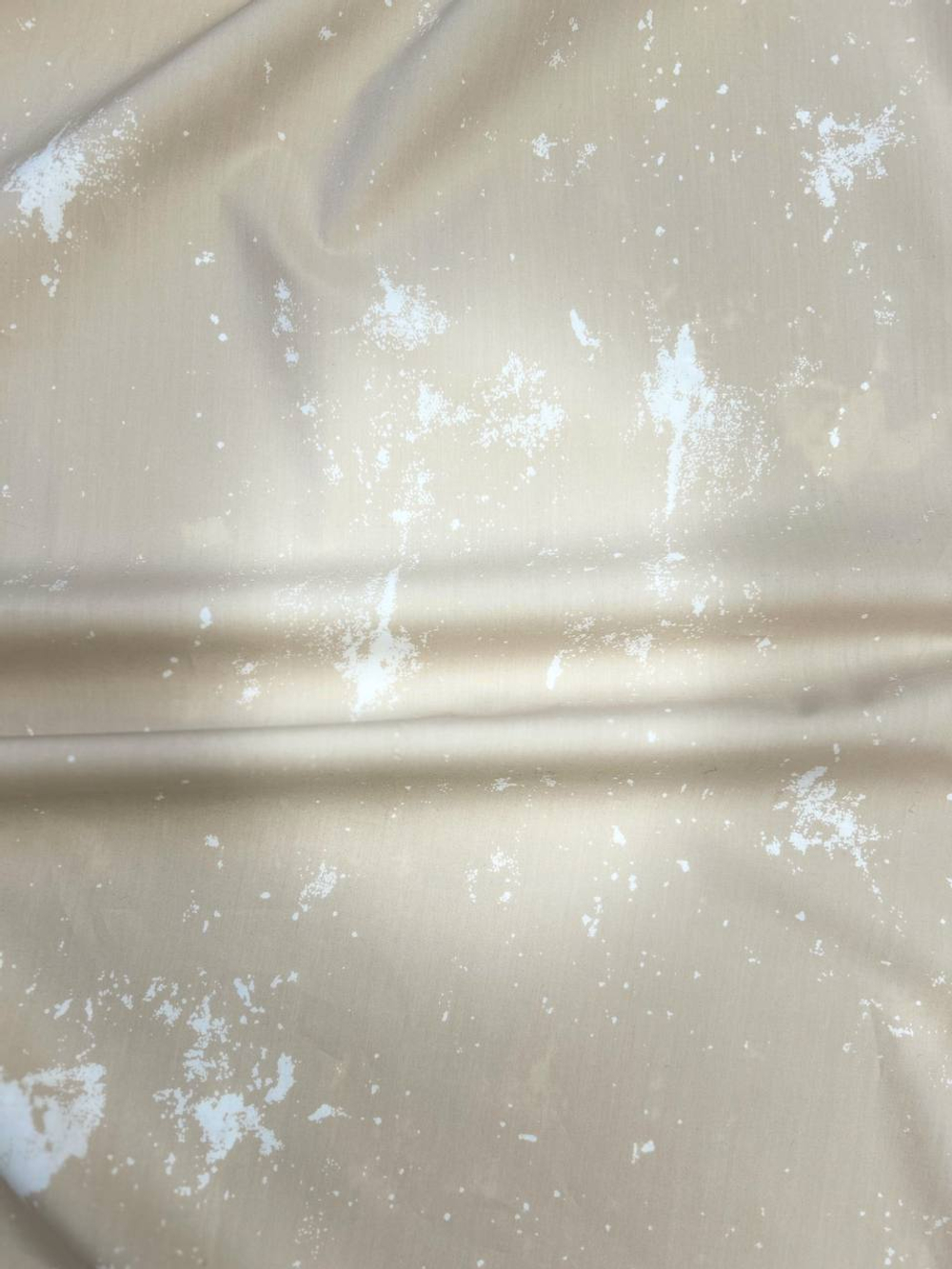 Хлопок Maison Margiela с белыми кляксами бежевый