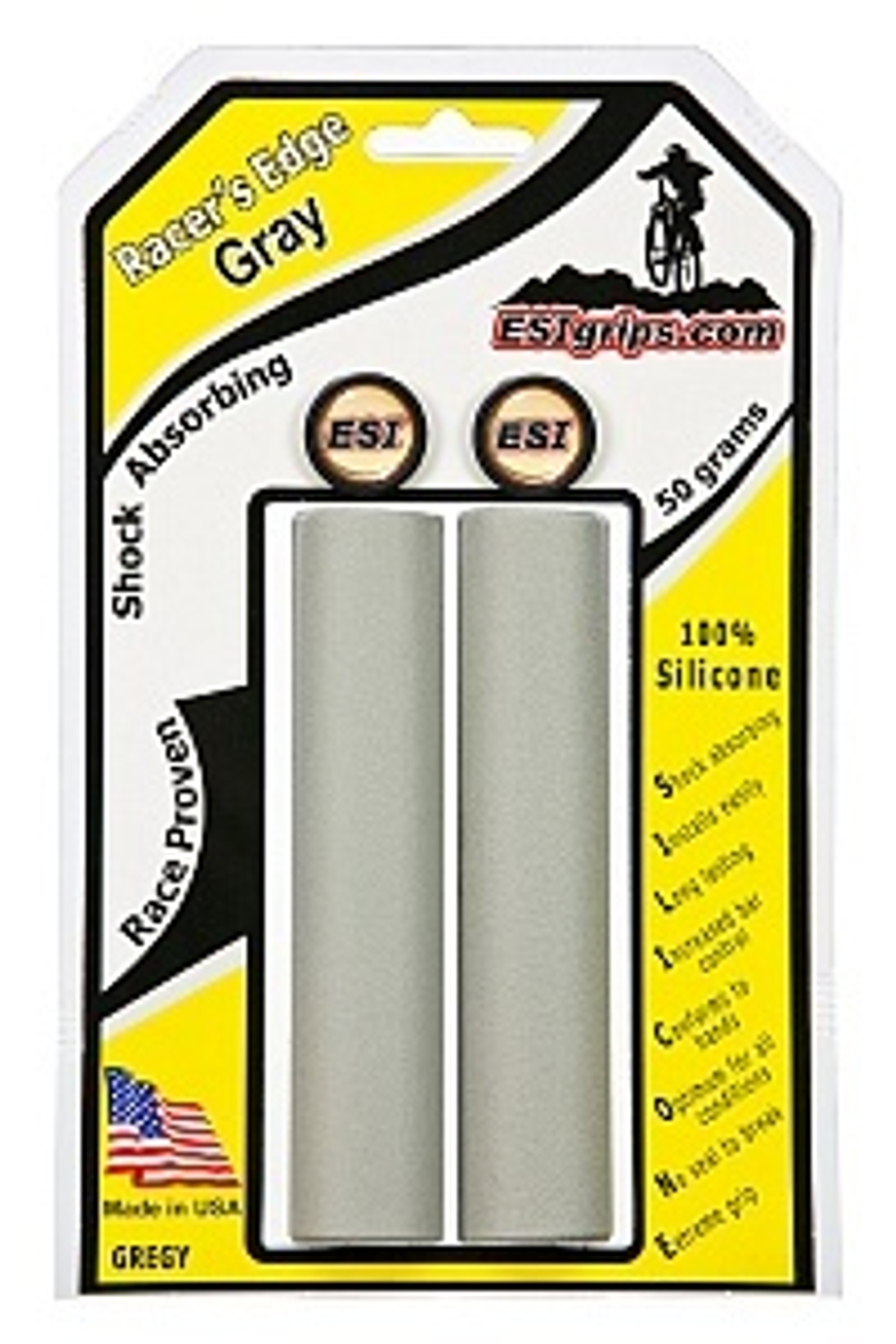 Грипсы ESI Racer's Edge, Grey GREGY