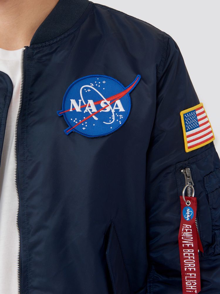 Бомбер Alpha Industries L-2B NASA Replica Blue