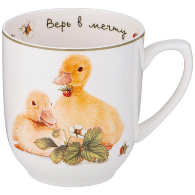 Кружка фарфоровая 380мл «Лови счастье» 85-1977