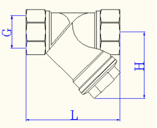 Фильтр сетчатый Valtec 3/4" ВР-ВР косой арт. VT.192.N.05