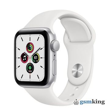 Apple Watch SE 2020 GPS 40mm Aluminum Case with Sport Band White MYDM2LL/A
