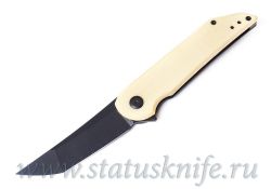 Нож Hoback Radford Titanium Bone Linen Micarta CPM20CV DLC BWфотография - 1