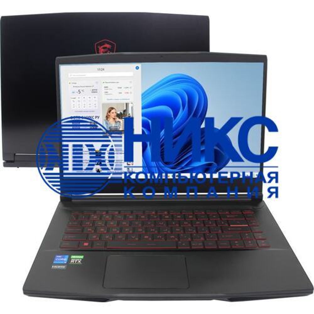 Ноутбук MSI GF63 Thin 11UD-221RU (9S7-16R612-221) 15.6&amp;quot;(1920x1080)IPS/ i5-11400H(2.7ГГц)/ 8Гб/ 512Gb SSD/ GeForce RTX 3050 Ti 4Гб/ нет DVD/ Win10 / Черный