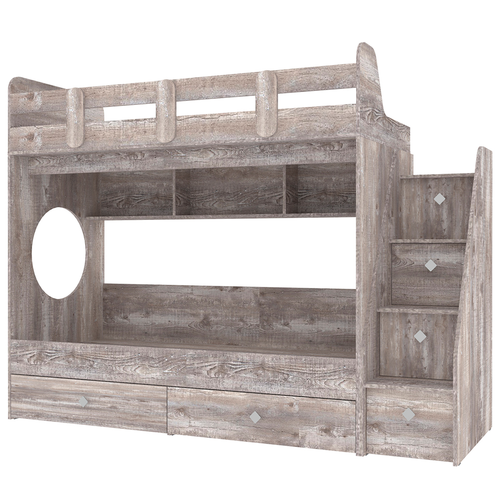 Двухъярусная кровать КарИВи Фортуна-2 Бетон Бетон