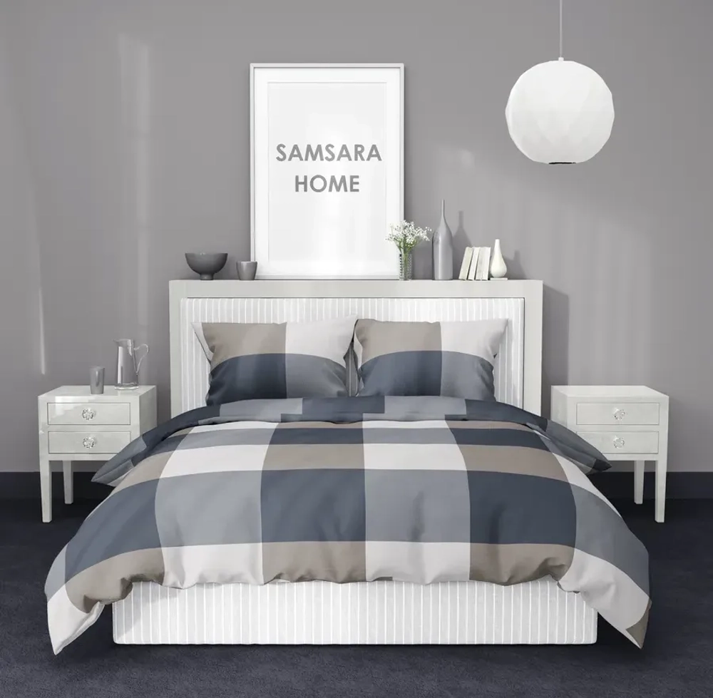 Простыня на резинке 200*90*25 SQUARE, 100% хлопок