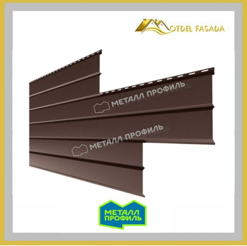 Сайдинг металлический L -Брус ХL Полиэстр 0.45мм - RALL 8017 Шоколадно-коричневый (Заказ)