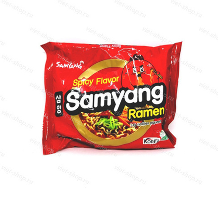 Лапша со вкусом острой курицы с овощами Hot Chicken SPICY Flavor Ramen, Samyang, 120 гр.