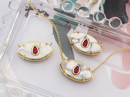 Подвеска Овальная с говлитом, 11,5мм