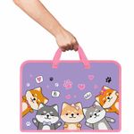 Папка на молнии с ручками ЮНЛАНДИЯ А4, 1 отделение, пластик, ширина 45 мм, "Best fellows", 273356