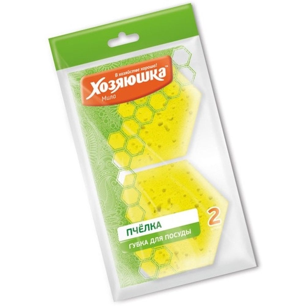 Губка для тефлона ПЧЁЛКА 2шт