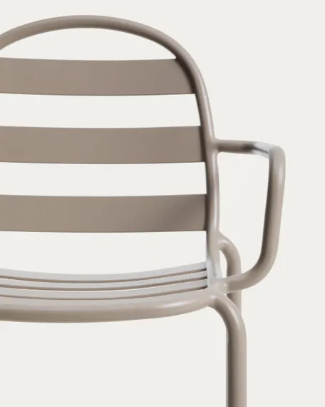 Уличный стул Joncols из алюминия с отделкой цвета таупе
