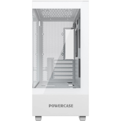 Корпус для компьютера Powercase Vision Micro M, Tempered Glass, белый, mATX (CVMMW-L0)