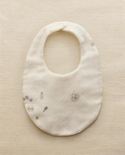 ZARA HOME ДЕТСКИЙ НАГРУДНИК ИЗ МУСЛИНА, ЭКРЮ