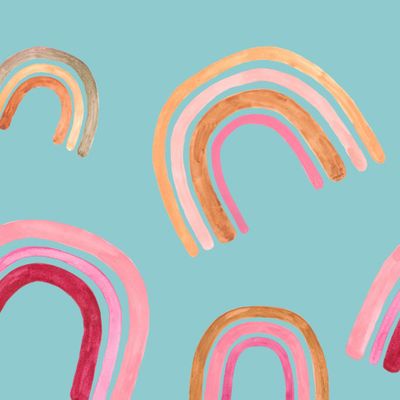 Радуги на голубом фоне