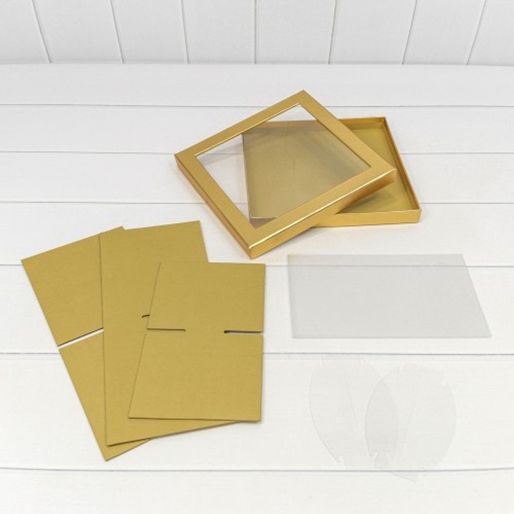 Коробка сборная 25х25х15 см (Золотой)