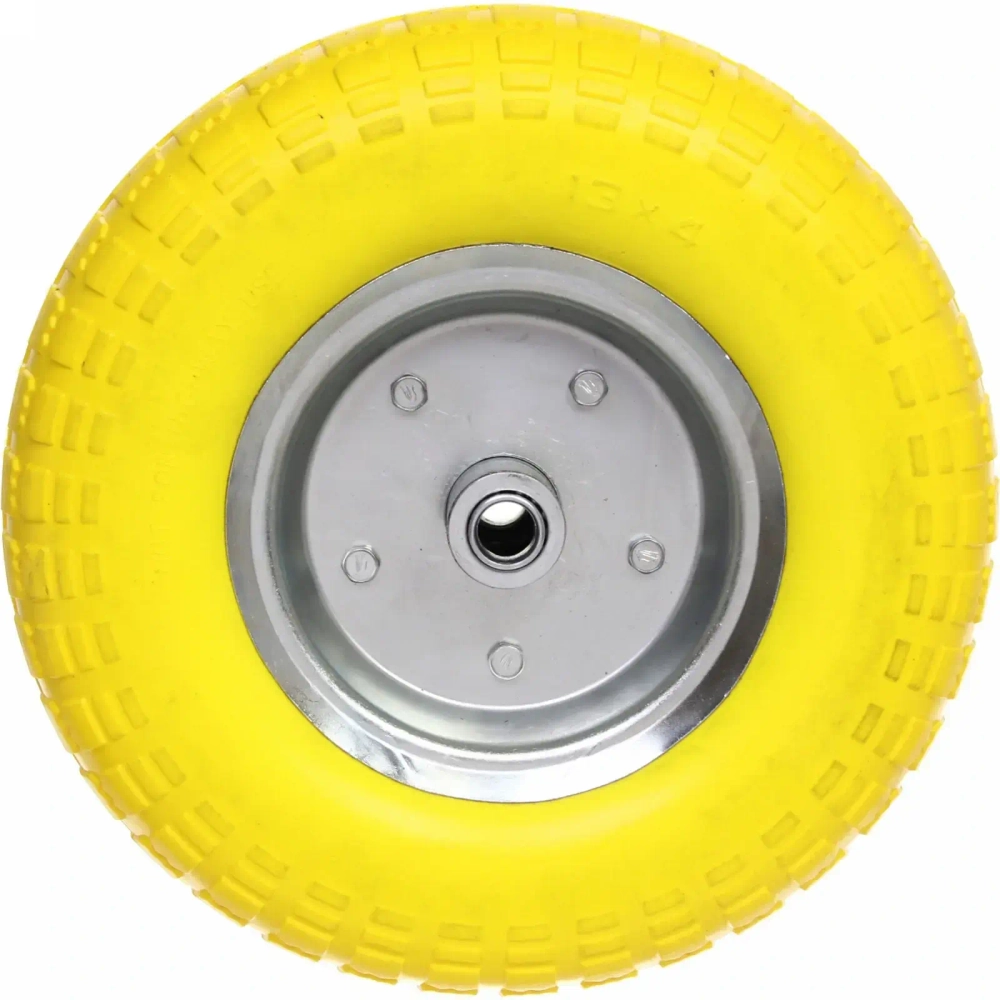 Колесо к тачке 13» 4,00-6 (ось 20мм) вспененный полиуретан