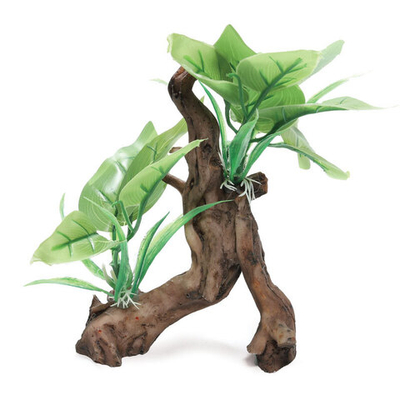 Грот "Коряга с растениями вертикальная", M, 105*85*145мм, Laguna AQUA