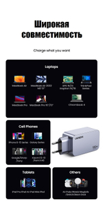 Зарядное устройство Ugreen 25874 USB Type-C, USB серый