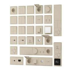 Клавиша двойная для выключателя Donel R98, матовый кашемир, DA29535 без механизма.