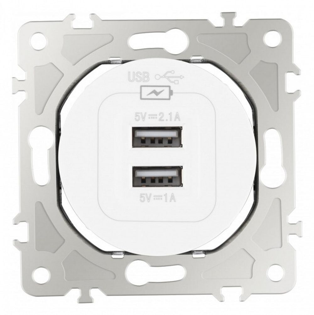 Розетка USB, без рамки Arte Milano am-202 202.46-1.white
