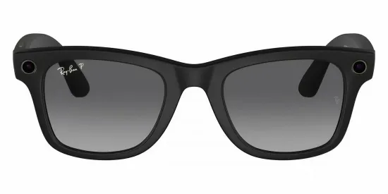 Экшн-очки с камерой Ray Ban WAYFARER Matte Black/Polar Gradient Graphite Size S53(черный мат/графитовый градиент) RW4008