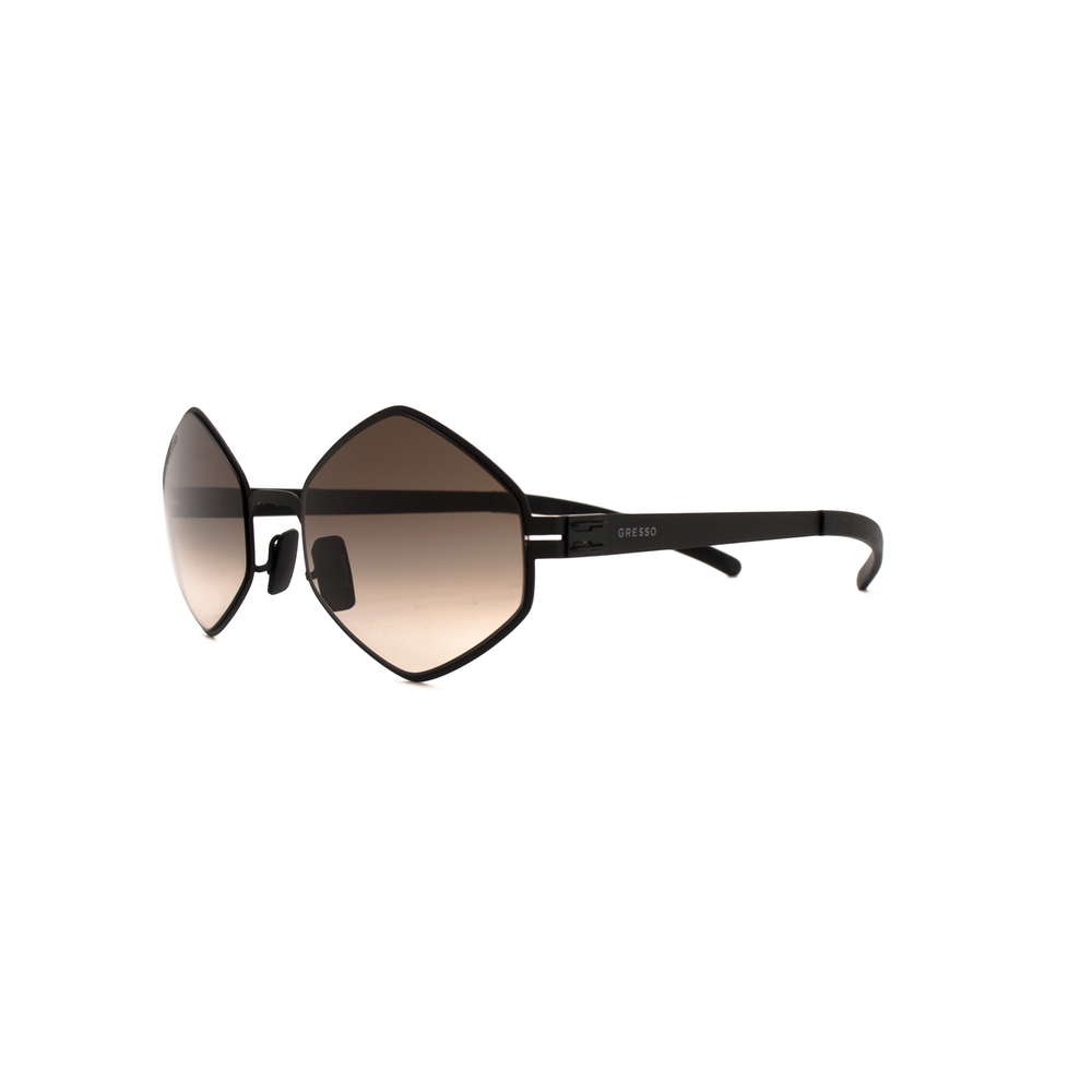 Очки GRESSO MILAN G0288TB04S многогранник черные с коричневым градиентом