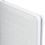 Еженедельник датированный 2025, А5, 145х215 мм, BRAUBERG "Party", под кожу, белый, 115969