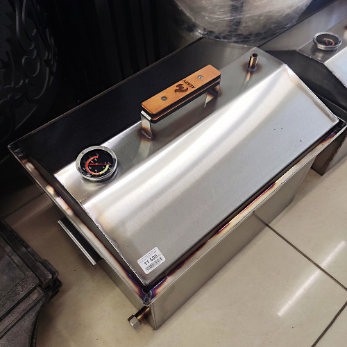 Коптилка нерж 2 мм 2 в 1 с г-з и т.датчик 400*300*250 мм