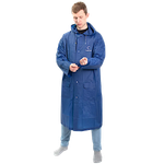 Плащ-дождевик Следопыт PF-RC-09 72х125см Плотный PVC на кнопках с капюшоном и чехлом цв.Синий -