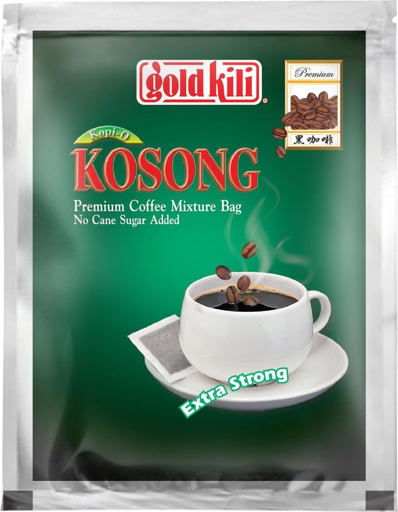 Кофе молотый Gold Kili Kopi O Kosong Extra Strong в пакетиках,  20 шт