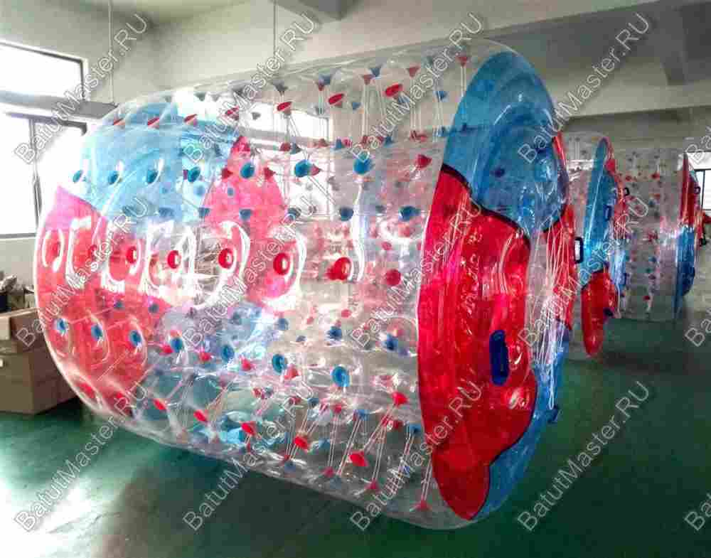 Аттракцион Водный роллер (Гидророллер) ПВХ «Красно-синий» 2*1.8*1.8 м