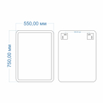 Зеркало MIXLINE "Неро" 550*750 (ШВ) гравировка