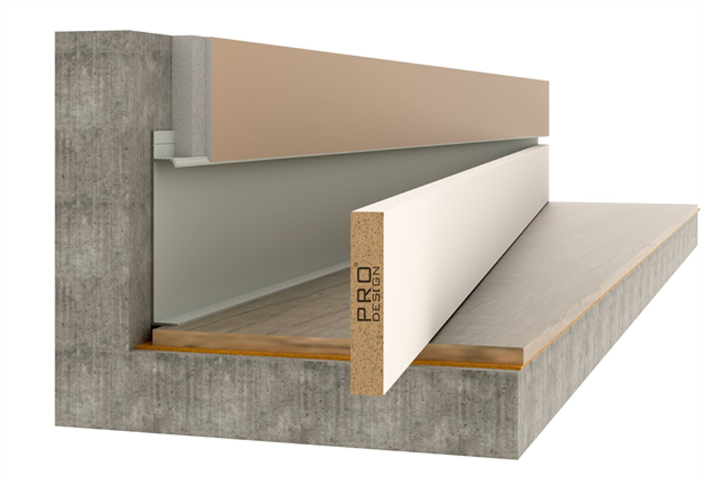 МДФ вставка для плинтуса Pro Design под покраску 2700х80мм