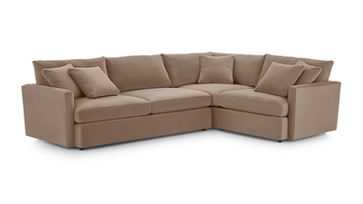 Угловой диван Стелф ЭКО Vivaldi 20 290*185*90 см, Коричневый  Еврокнижка Фиеста