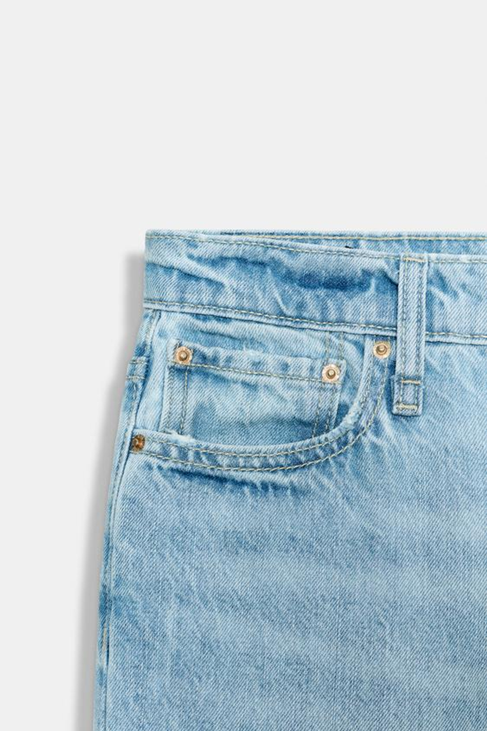 ZARA УКОРОЧЕННЫЕ ДЖИНСЫ Z1975 СО СРЕДНЕЙ ПОСАДКОЙ, ГОЛУБОЙ