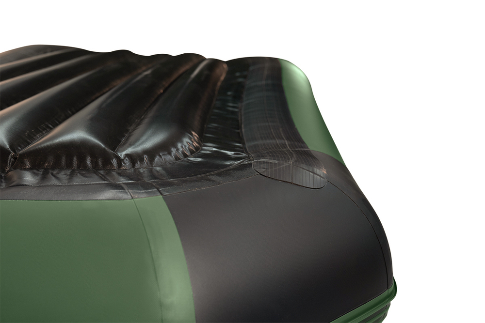 YACHTMAN-280 МНД НАДУВНОЕ ДНО (Яхтман) зеленый-черный (лодка ПВХ с усилением)