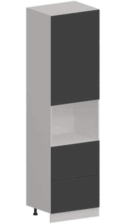 Кухня Модуль ШП2Я 600 Графит / Графит Софт