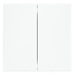 Перекрестный переключатель встраиваемый VOLTUM S70 двухклавишный 10А, (белый матовый)