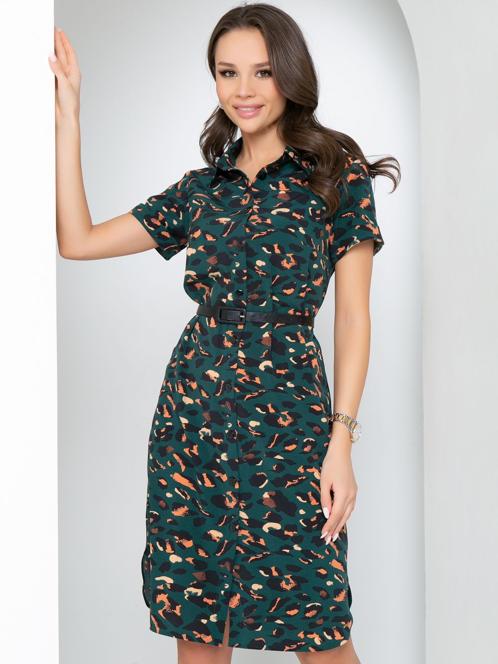 Платье-рубашка Сидни (грин) Diolche