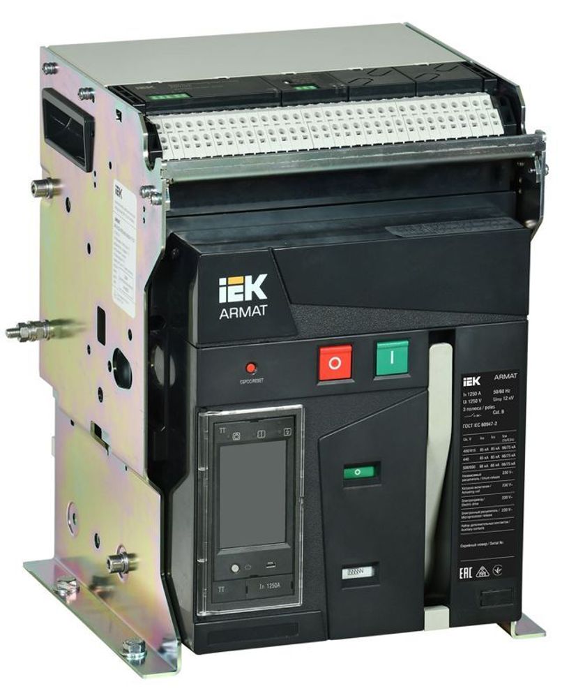 Выключатель автоматический воздушный 3п B 1250А 85кА TT стац. с комплектом аксессуаров ARMAT IEK AR-ACB-3FB-085-1250A-TTCF