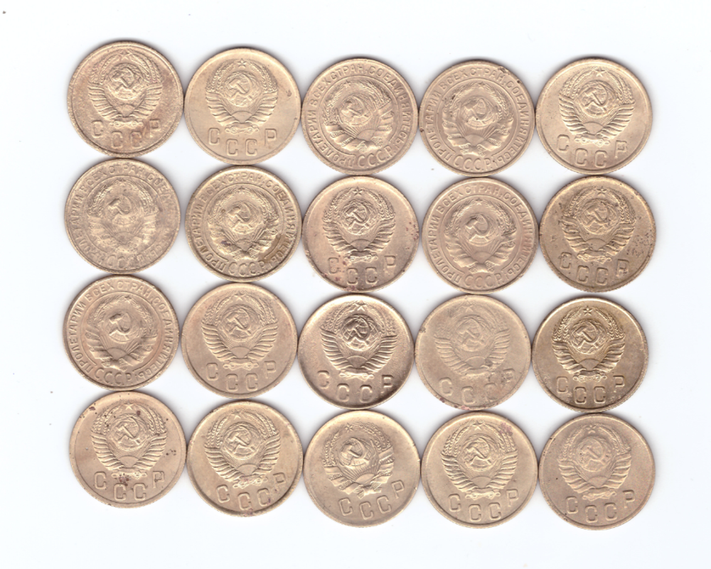 Набор 2 копейки (20 шт)1926,28-31,34,36-40,46,48-50,52,53,55-57(2)VF+