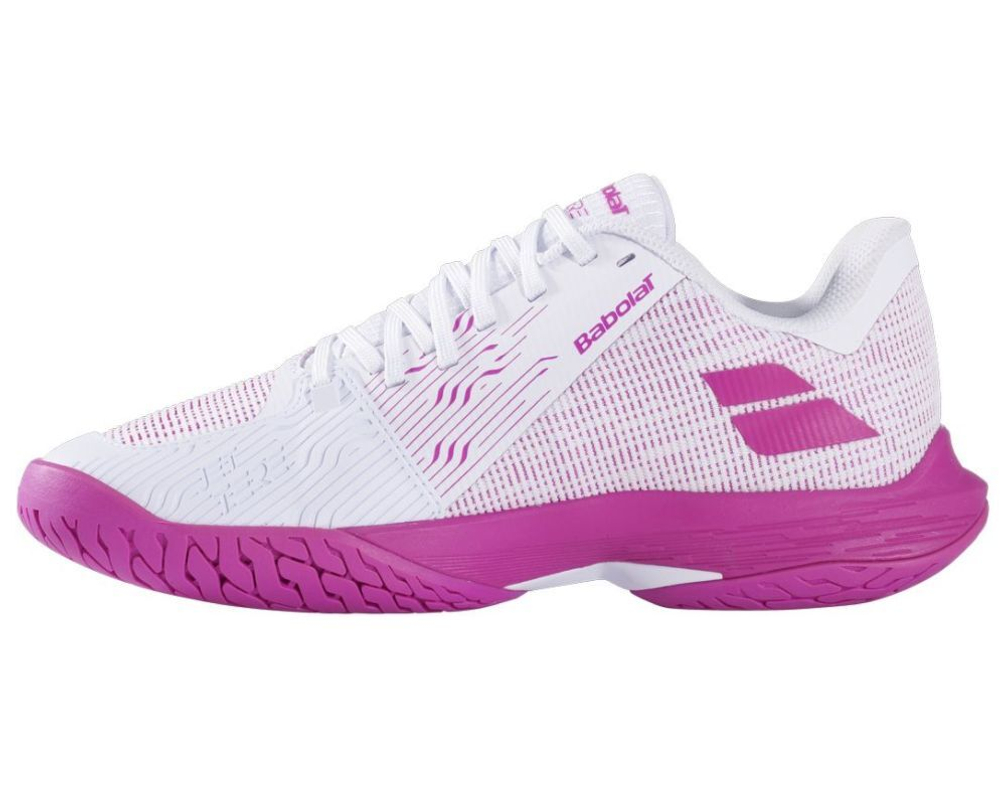 Женские теннисные кроссовки Babolat Jet Tere 2 - white/fandango pink