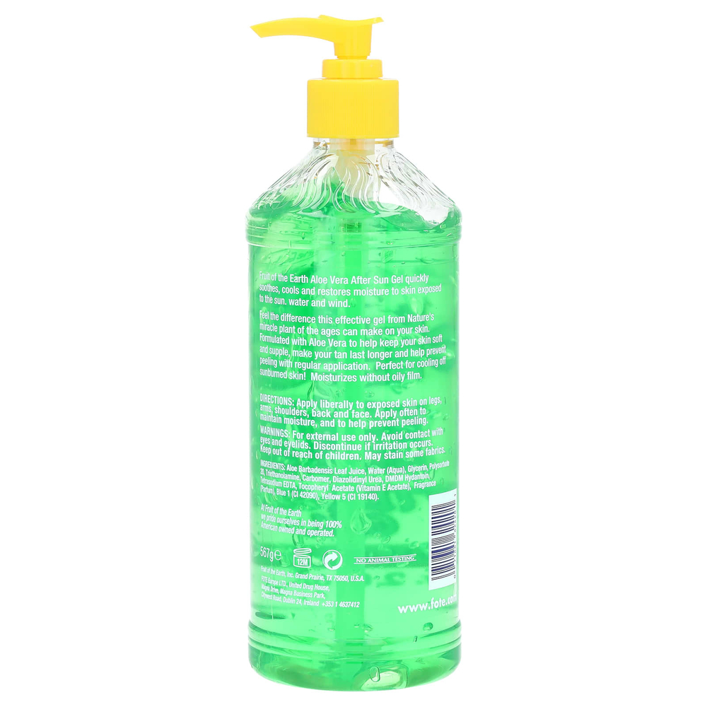 Fruit of the Earth, алоэ вера, гель после загара, 567 г (20 унций)