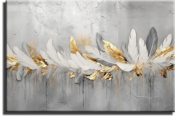 Интерьерная картина на холсте "Перья"
